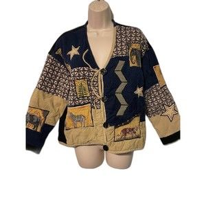 Vintage New Direction Zoo Animal Sweater Size M